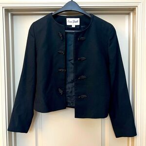Black Collarless Blazer